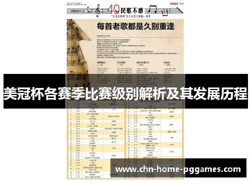 美冠杯各赛季比赛级别解析及其发展历程